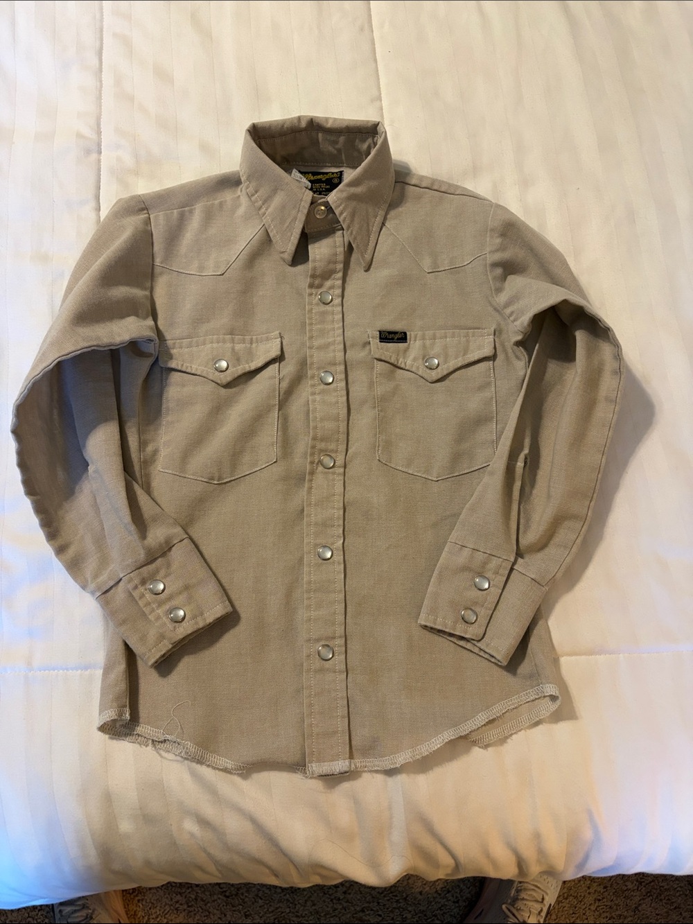 Wrangler Tan Western Snap-Front Boy’s Shirt